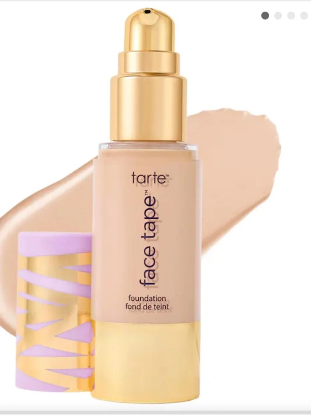 tarte Face Tape Foundation - Beige Bottle with Lilac Pump
